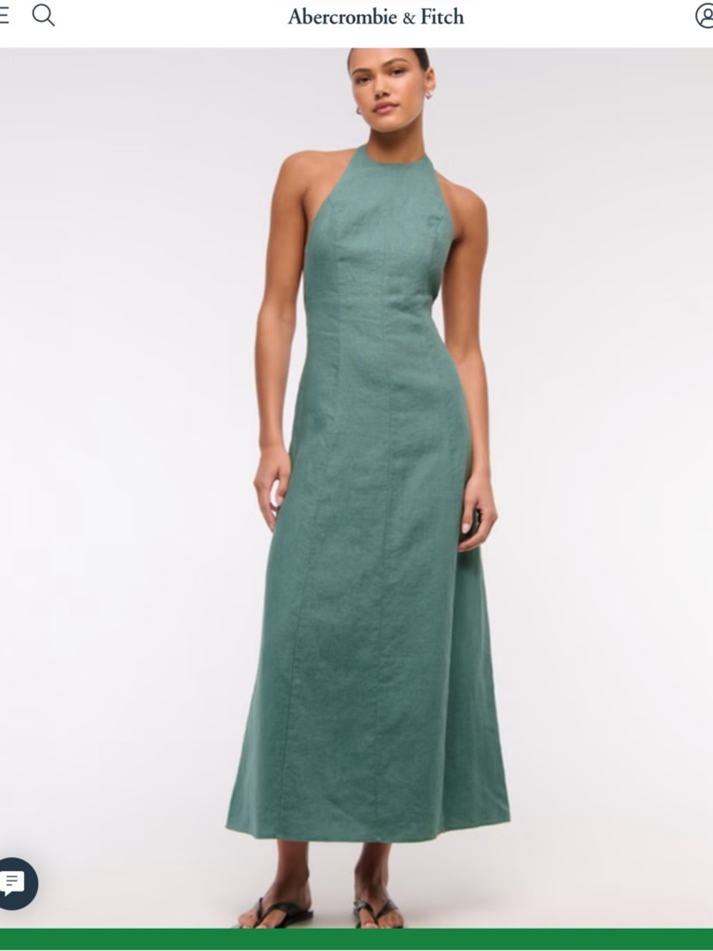 Abercrombie & Fitch Teal Halter Maxi Dress